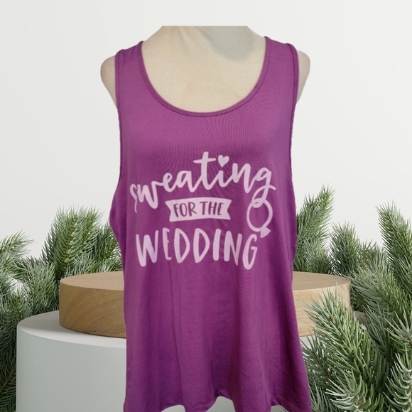 Miss To Mrs. Sweating For The Wedding Workout Dri-Fit Top Size XL - Picture 3 of 10